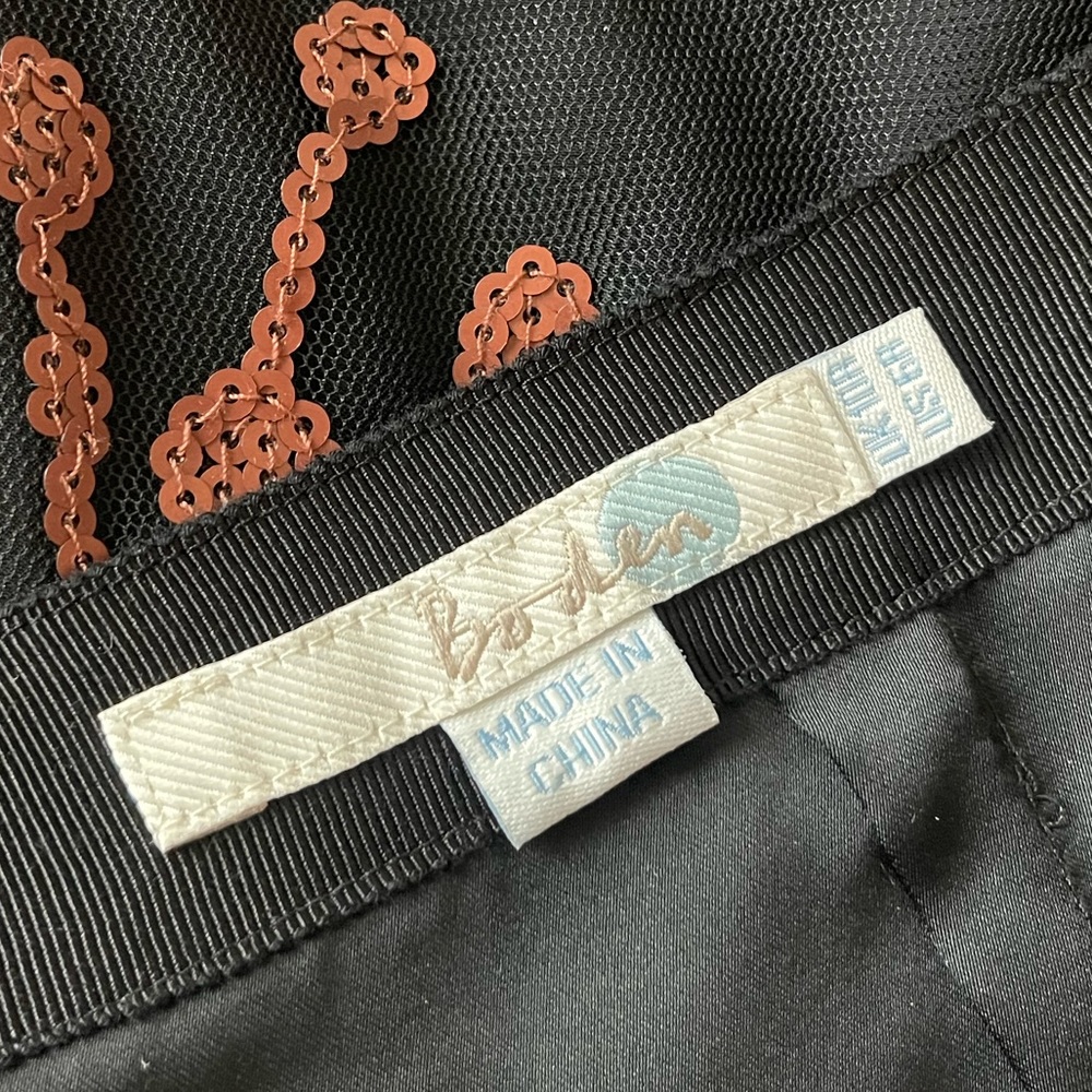 Boden sequin party copper black pencil skirt - Picture 8 of 9